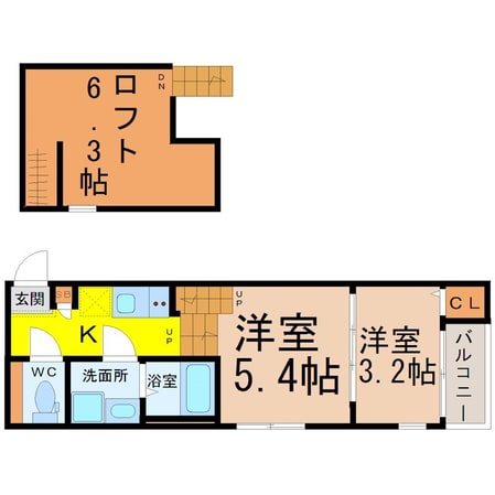 メモリアルの物件間取画像